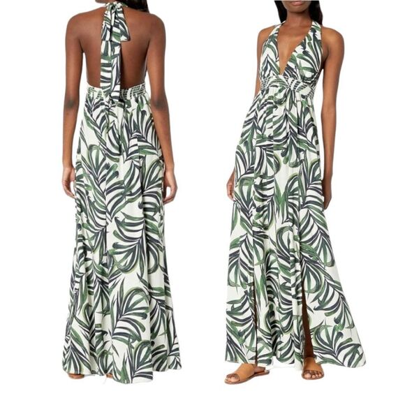Show Me Your Mumu Sleeveless Halter Summer Maxi Dress in Peruvian Palm XS NWT - Picture 1 of 11